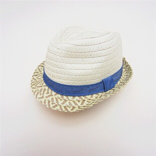 男童草帽宝宝旅游出行遮阳渔夫帽凹造型盆帽婴幼儿防晒帽礼士帽潮