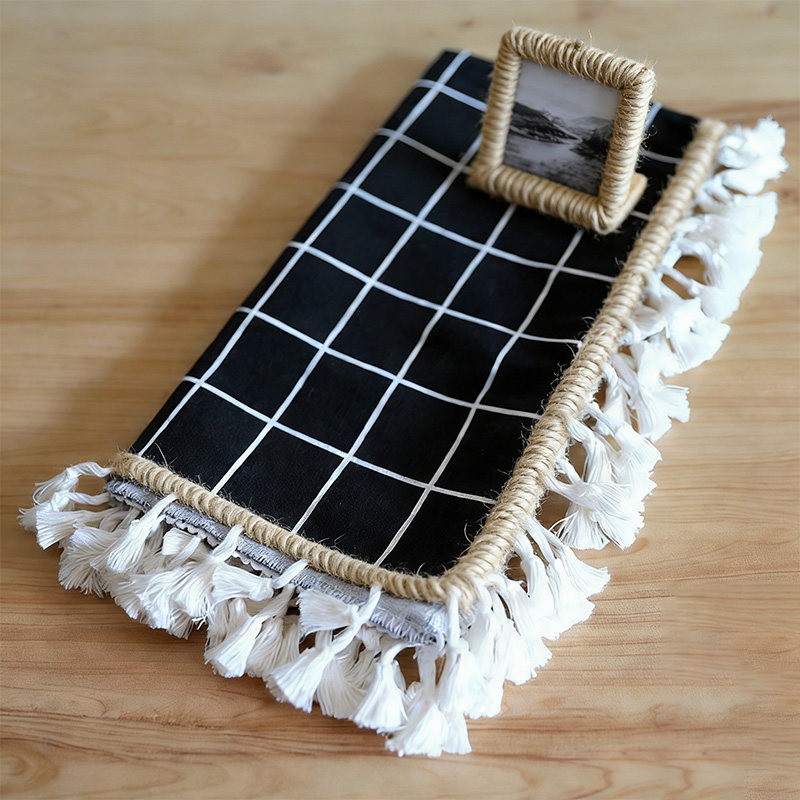 棉麻长方形流苏书桌垫小清新网红少女心ins风茶几布餐桌布,居家布艺,桌布,淘宝优惠券,粉丝福利购,淘宝优惠卷