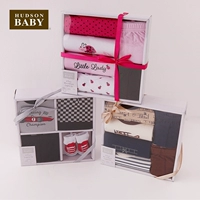 Mỹ gấu con mùa xuân và mùa hè quần áo sơ sinh hộp quà tặng cotton 6 món phù hợp với nam và nữ kho báu quà trăng tròn - Bộ quà tặng em bé shop đồ trẻ sơ sinh
