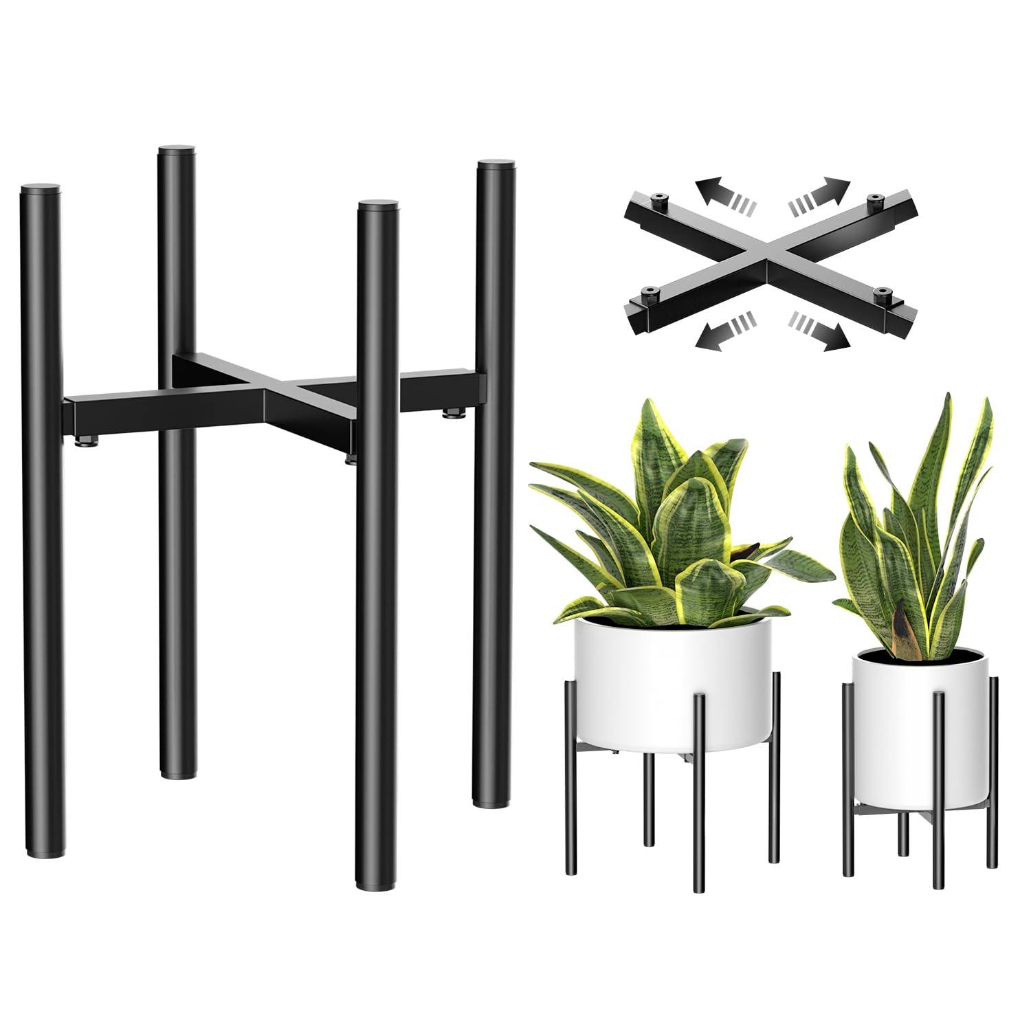 2025新款十字花架金属可调节室内室外家居简约置物支架落地式铁艺