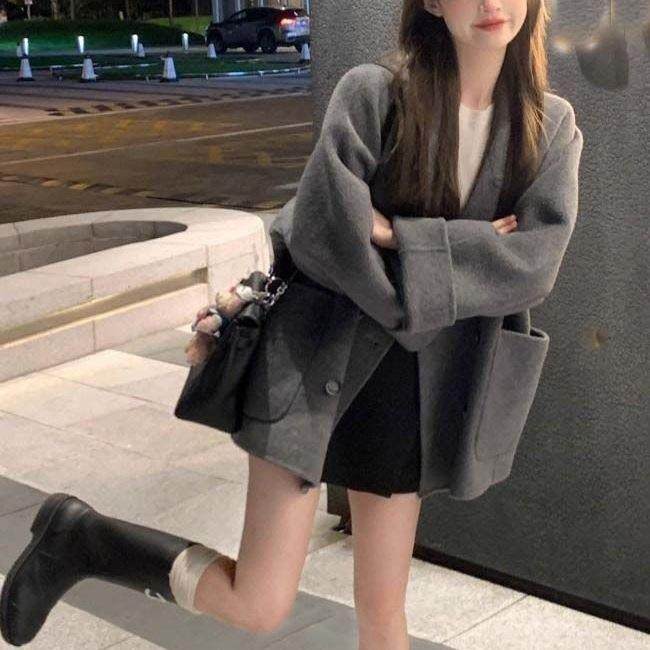 呢子大衣女2025秋冬新款韩系气质百搭加厚毛呢外套潮,女装/女士精品,大码呢大衣,淘宝优惠券,粉丝福利购,淘宝优惠卷