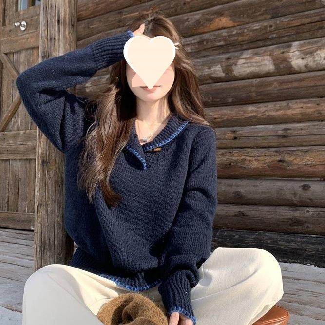 秋冬季韩系穿搭一整套装女宽松显瘦翻领气质针织毛衣阔腿裤两件套,女装/女士精品,时尚套装,淘宝优惠券,粉丝福利购,淘宝优惠卷