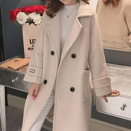 毛呢外套女中长款韩版2025新款春秋学生赫本风显瘦百搭呢子大衣,女装/女士精品,大码呢大衣,淘宝优惠券,粉丝福利购,淘宝优惠卷