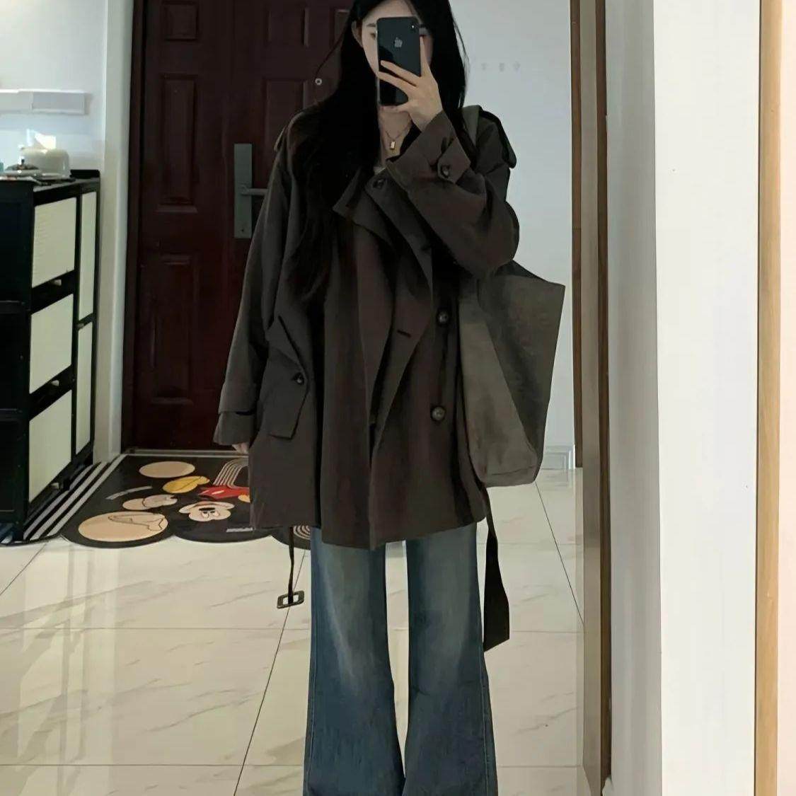 短款宽松风衣外套女2025春秋季新款小个子巨好看薄款韩版韩系休闲,女装/女士精品,风衣,淘宝优惠券,粉丝福利购,淘宝优惠卷