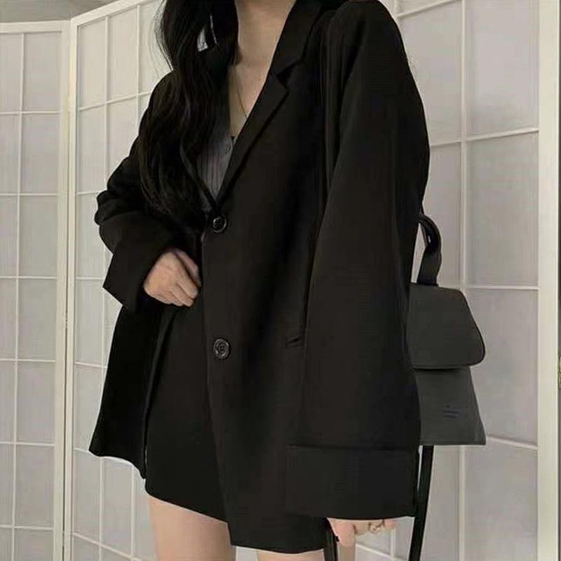 港风炸街网红小西服外套女秋冬ins韩版休闲职业装英伦风西装上衣