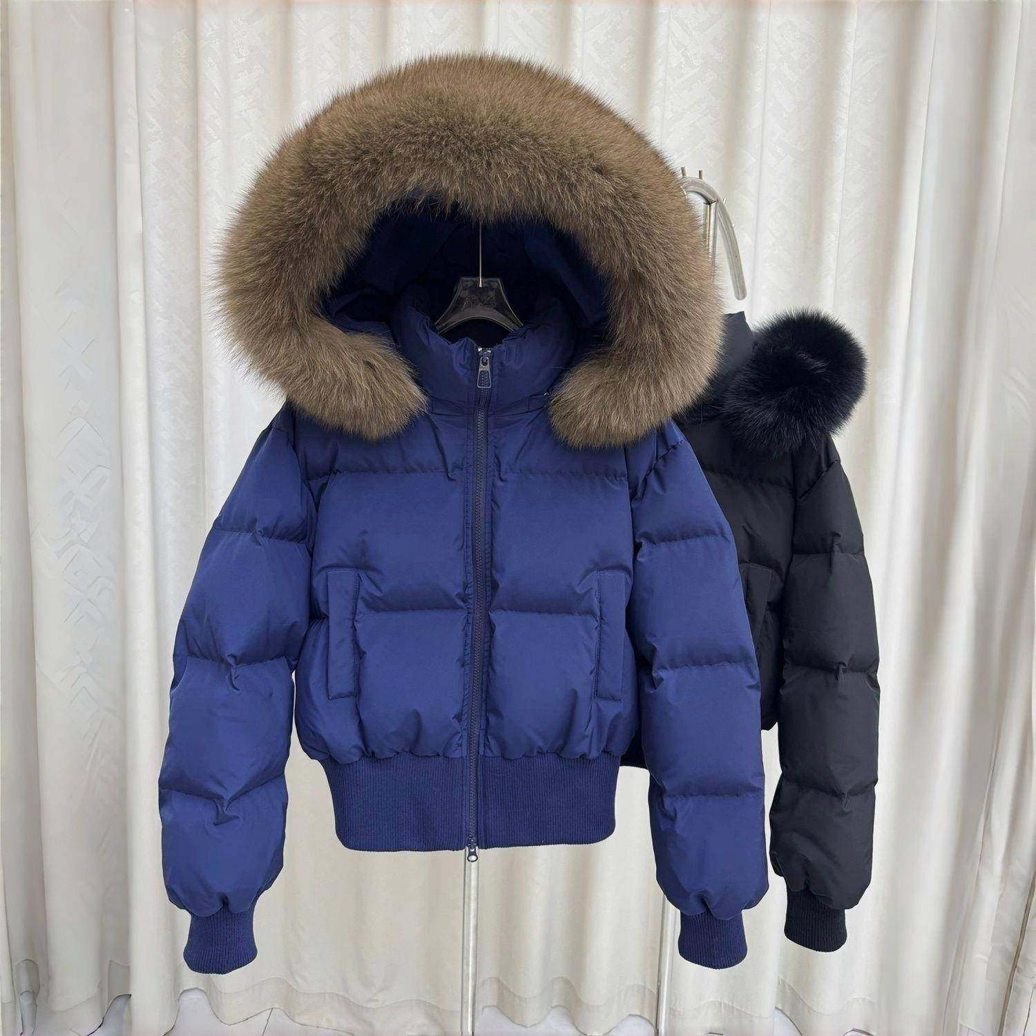 收腰短款羽绒服女2025年新款大毛领面包服90白鸭绒小个子冬季外套,女装/女士精品,羽绒服,淘宝优惠券,粉丝福利购,淘宝优惠卷