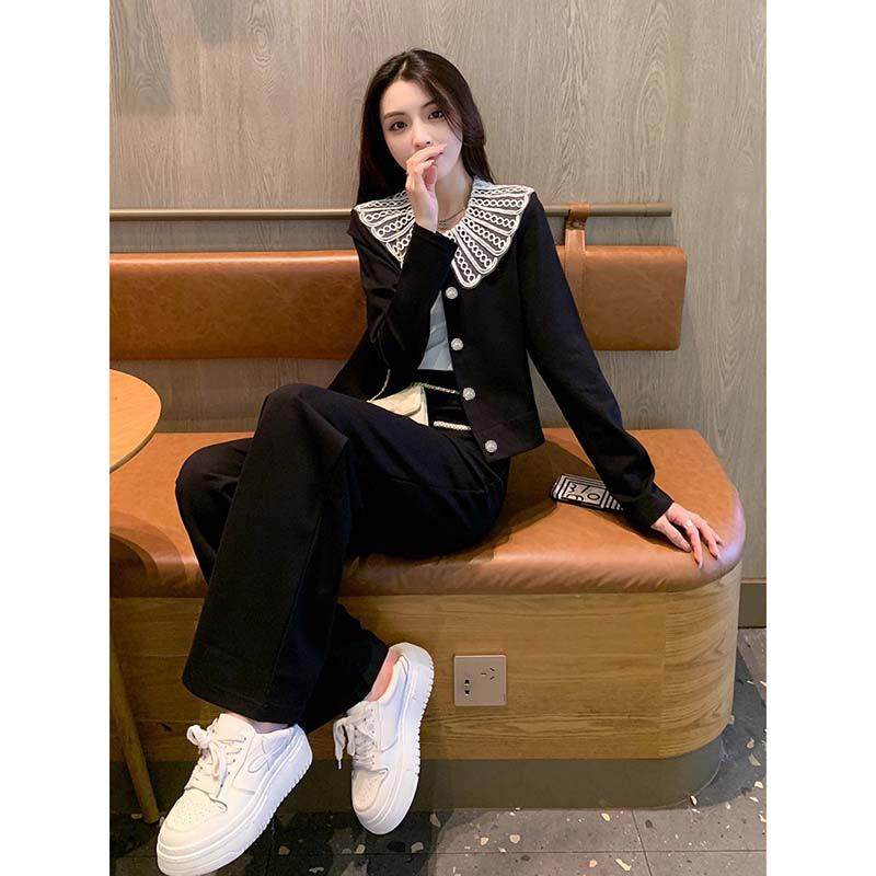 黑色小香风套装女新款秋季穿搭一整套赫本风富家千金感两件套,女装/女士精品,时尚套装,淘宝优惠券,粉丝福利购,淘宝优惠卷