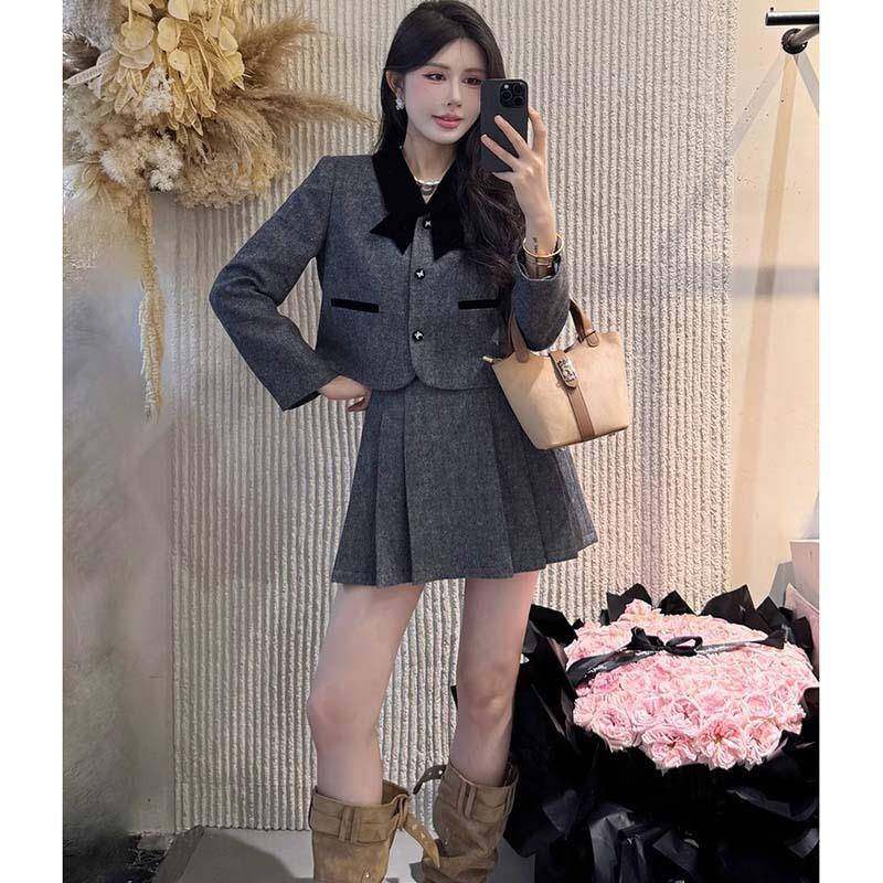 2025新款时尚气质小香风外套+半身裙两件套女减龄显瘦百搭套装潮,女装/女士精品,时尚套装,淘宝优惠券,粉丝福利购,淘宝优惠卷
