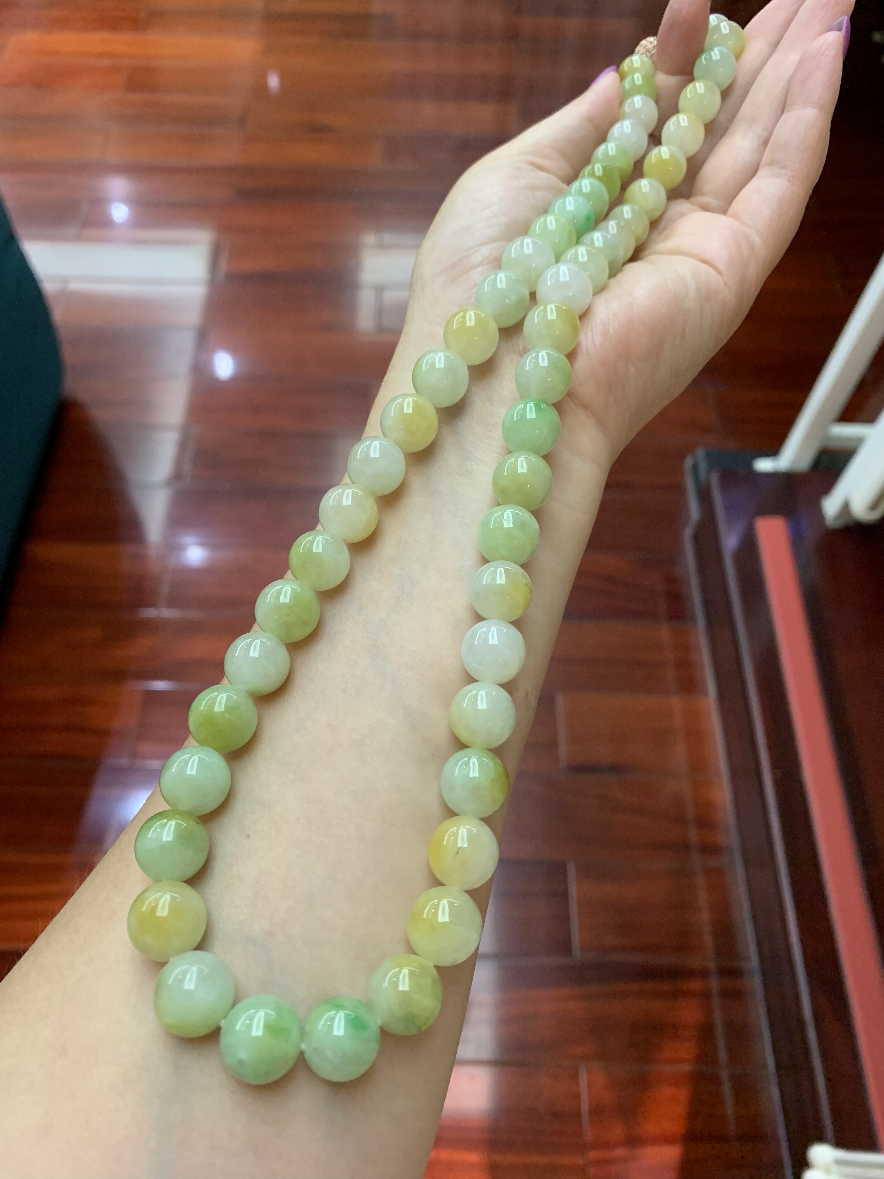 天然缅甸A货翡翠冰种晴水绿多宝项链玉石男女款送福礼品收藏