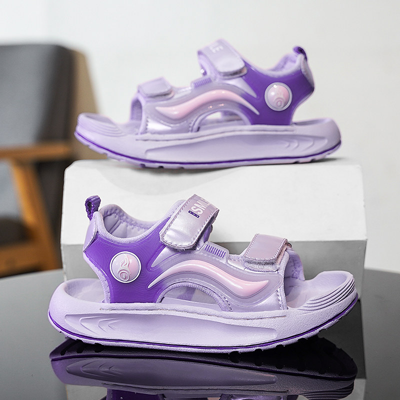 女童凉鞋2026夏季新款儿童运动沙滩凉拖鞋露趾魔术贴儿童鞋子女孩