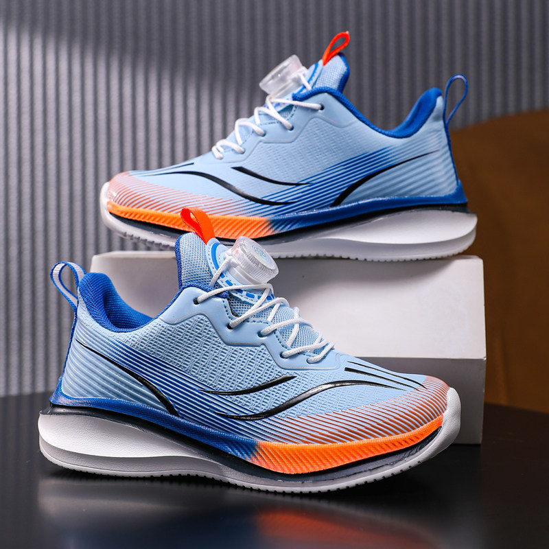 男童跑步鞋秋冬皮面防水儿童运动鞋中大童软底减震训练轻便小学生