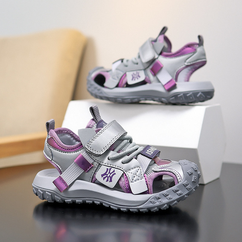 女童凉鞋2026夏季新款儿童运动沙滩凉拖鞋包头魔术贴儿童鞋子女孩