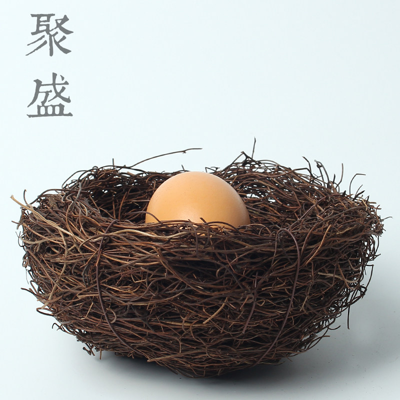 麻丝/藤编鸟窝 鸟巢 鹌鹑蛋 复古森女系装饰品 微景观鸟蛋小摆件