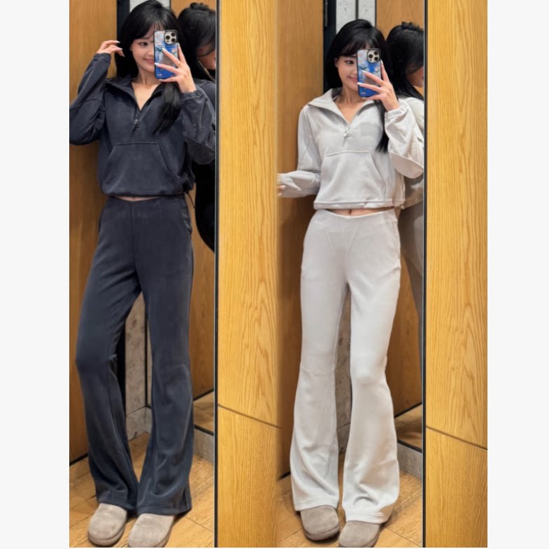 Softstr*系列喇叭裤！砂洗雾霜感~显瘦显腿直顶流~丝滑软糯垂坠