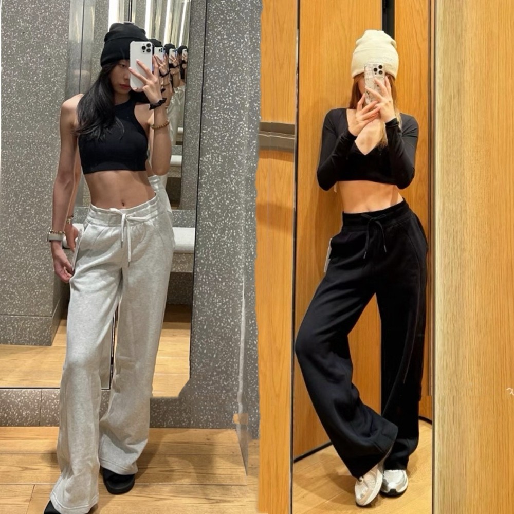 scub*松弛感阔腿裤！版型贼好看~内里加绒~阔腿休闲卫裤运动裤