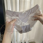2025夏季 薄款 新款 自留推 舒适丝滑速干蕾丝边内裤 女中低腰裆纯棉