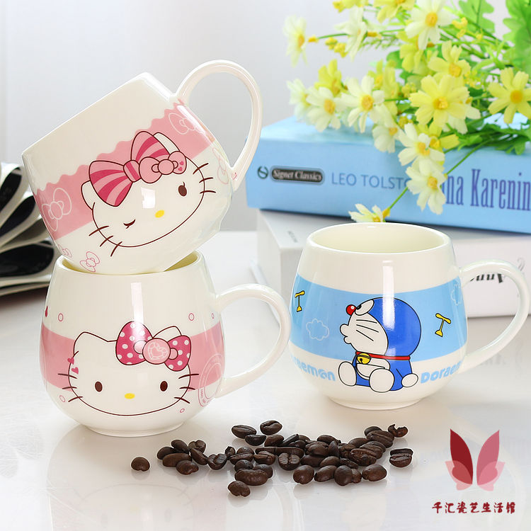 创意卡通陶瓷杯胖肚杯情侣杯马克杯水杯灯泡杯咖啡杯家用早餐杯
