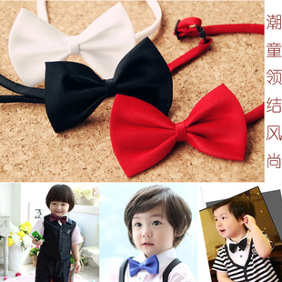 儿童领结宝宝学生演出领带男童女童男孩表演演出领花黑色红色 韩版