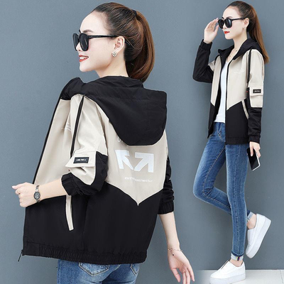 【有里布】外套女新款秋季短上衣洋气夹克连帽棒球服简约百搭