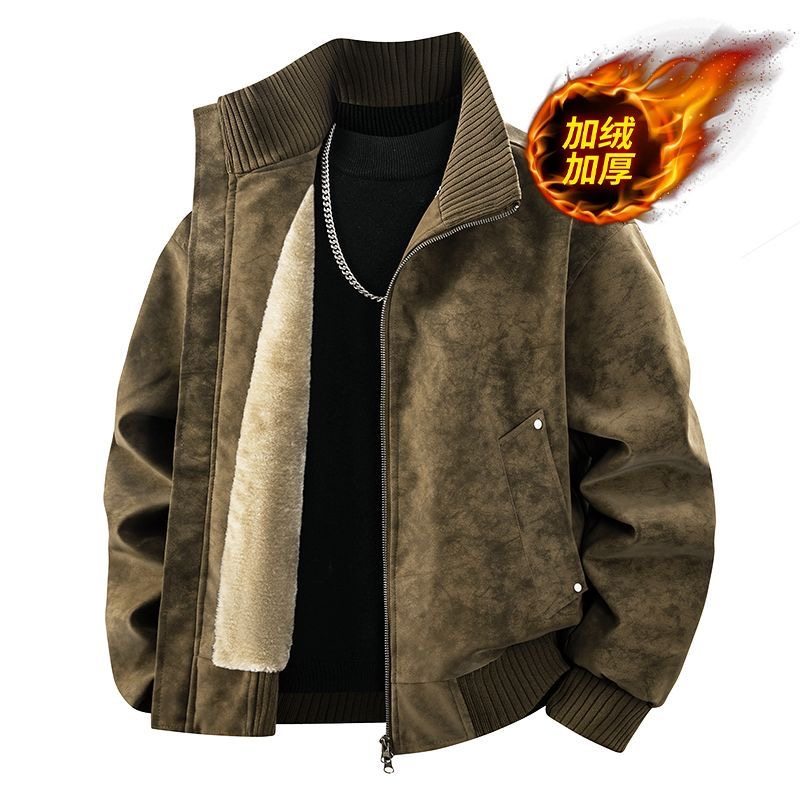 美式复古夹克PU皮衣加厚加毛外套棉服男女冬季立领机车皮衣潮棉衣,男装,棉衣,淘宝优惠券,粉丝福利购,淘宝优惠卷
