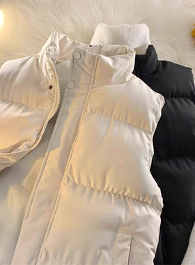 秋冬季韩版马甲男女潮流立领棉服修身bf加厚坎肩背心保暖马夹外套
