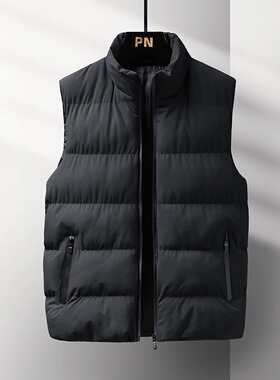 黑色立领拉炼棉马甲重磅boxy短款卫衣弯刀卫裤男生一整套秋装搭配