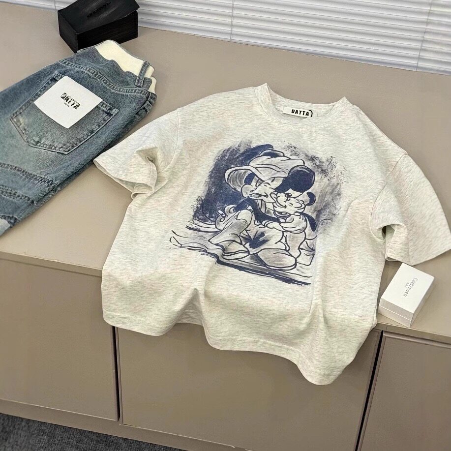 男童t恤2026夏季新款中大童休闲短袖儿童男孩套头T恤百搭上衣洋气