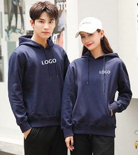 秋冬季手机店工作服奶茶火锅店工服纯棉卫衣企业团体服定制印logo