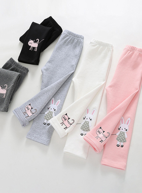 女童打底裤春秋外穿宝宝长裤儿童女裤子女孩纯棉弹力秋裤洋气裤子