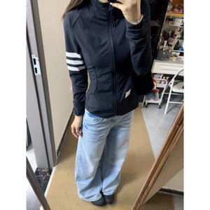 韩系三条杠立领修身防晒衣女夏季户外透气运动瑜伽薄款外套防晒服