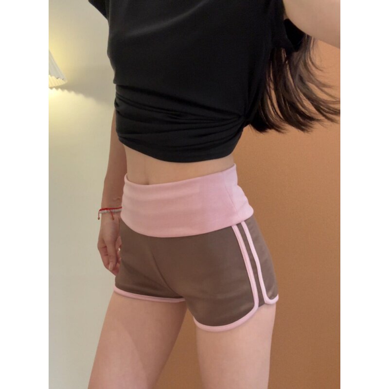夏季薄款低腰显瘦瑜伽热裤女短裤
