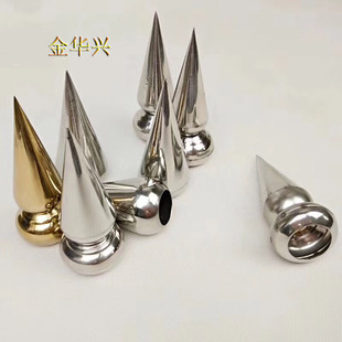 201/304不锈钢带座装饰枪头 围栏护栏配件栏杆防盗尖头矛头枪尖