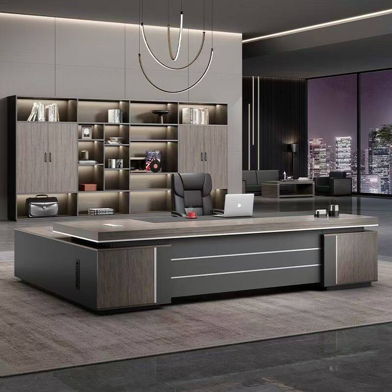 轻奢老板办公桌椅组合闲鱼二手家具旧货市场大班台办公室电脑桌子