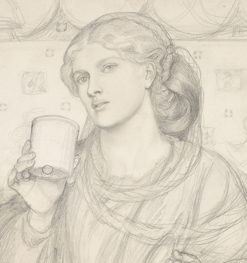 yc671【英国】罗塞蒂(dante gabriel rossetti)素描版画图库