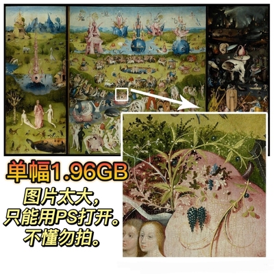 Bosch博斯波希《人间乐园》超高清单幅1.96GB电子图打印刷级别。