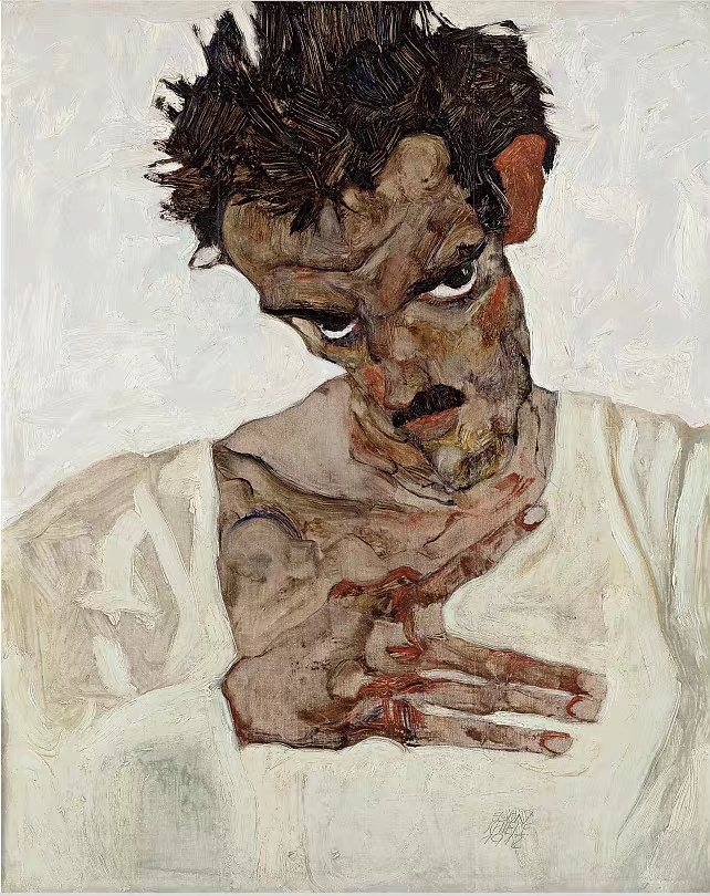 E001【奥地利】埃贡·席勒(Egon Schiele)油画、水彩绘画电子图库
