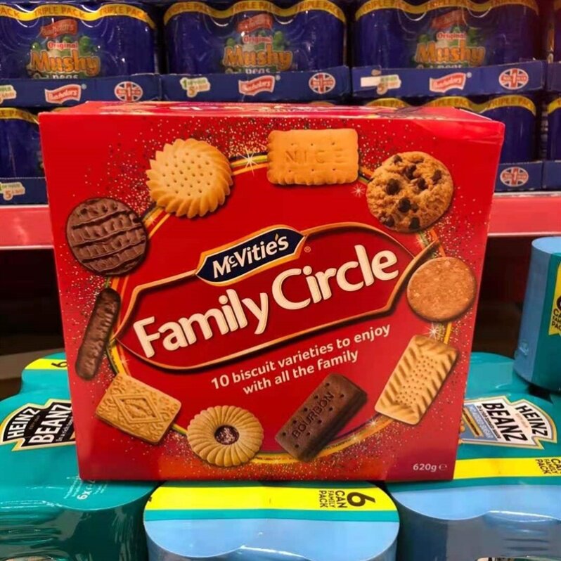 英国麦维他巧克力奶油夹心曲奇饼干什锦礼盒620g多种口味McVities