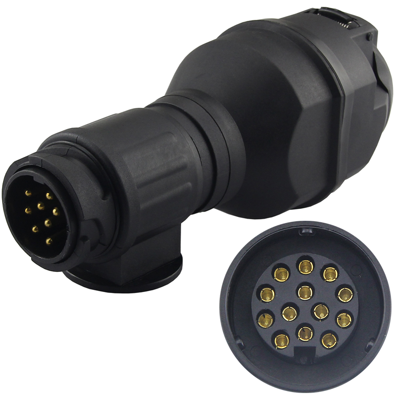 房车拖挂电源尾灯13芯孔信号线束带LED电阻控制器 欧规CANBUS系统