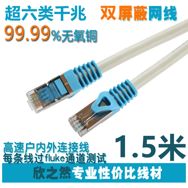 家装AP网络模块面板网线ADSL集线器路由器LED屏信号网络跳线1.5米