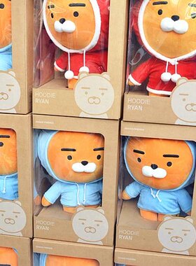 韩国卡考ryan狮子公仔圣诞款毛绒公仔玩偶肖战同款新年情人节礼物