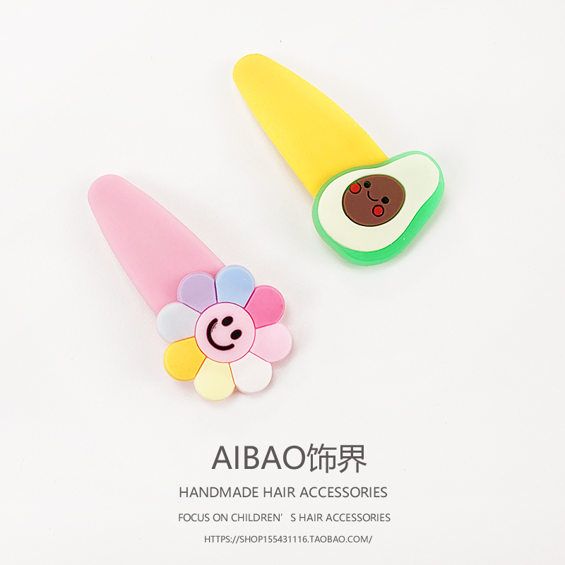 AIBAO2-10韩版女可爱发夹软陶款