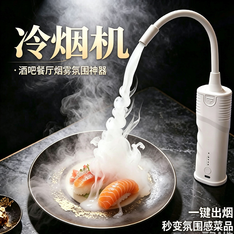 冷烟机酒吧调节烟雾生产器自制烟雾机烟熏枪香薰器刺身海鲜姿造