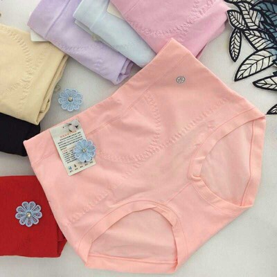 中腰印花糖果色三角裤四条包邮