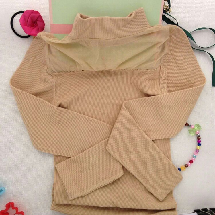 女神衣2号价值鸟网纱中高领保暖打底衫瘦身无缝美体内衣上衣6819