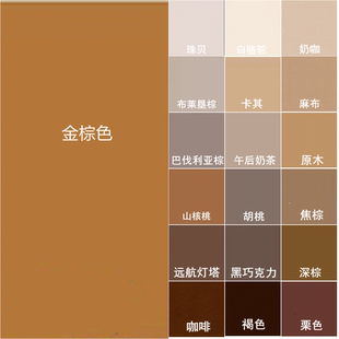 咖啡棕色褐色内墙环保净味家装 自刷乳胶漆背景墙民宿彩色油漆涂料