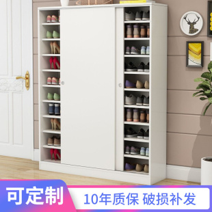 简易实木多层玄关鞋柜家用门口省空间推拉门式宿舍阳台收纳大容量