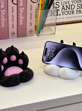 可爱猫爪手机支架立体3d桌面平板懒人支撑架家用摆件宿舍追剧神器