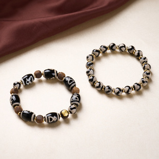 天然玛瑙多宝达洛天珠手串单圈藏式文玩佛珠富甲宝瓶转运天珠手链