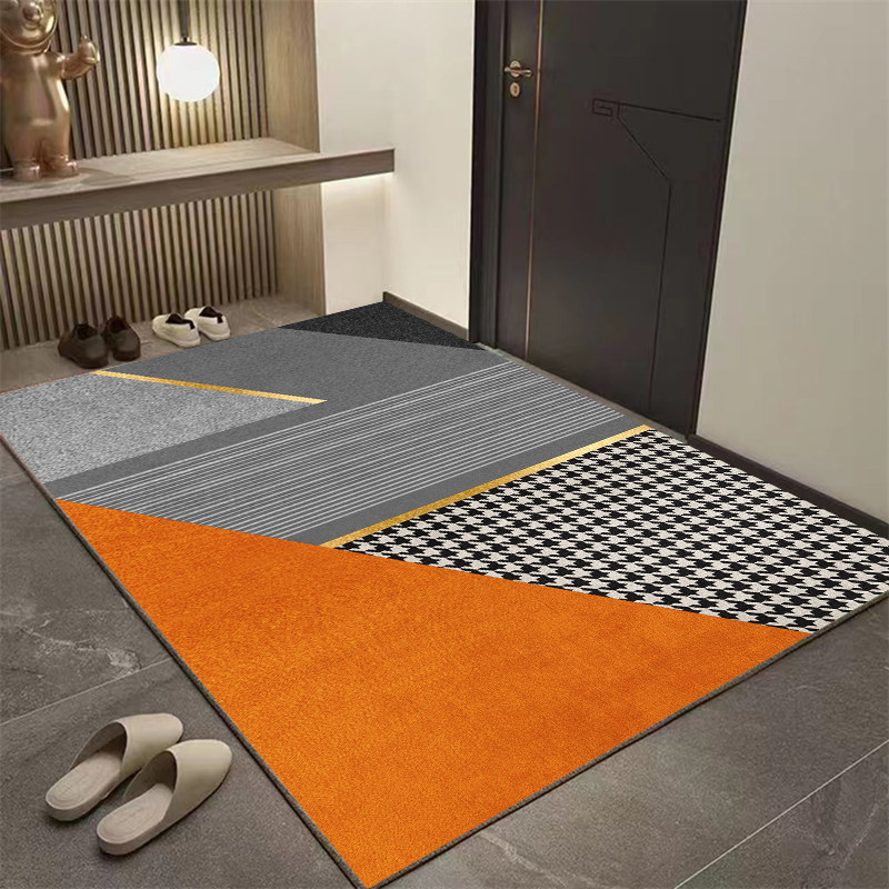 轻奢现代入户门地垫防滑硅胶底金色条地垫家用几何玄关进门蹭脚垫,居家布艺,入户地垫,淘宝优惠券,粉丝福利购,淘宝优惠卷