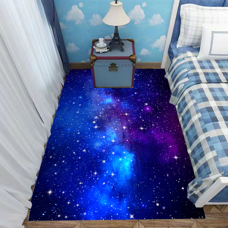 星空飘窗阳台防滑垫星光床边毯
